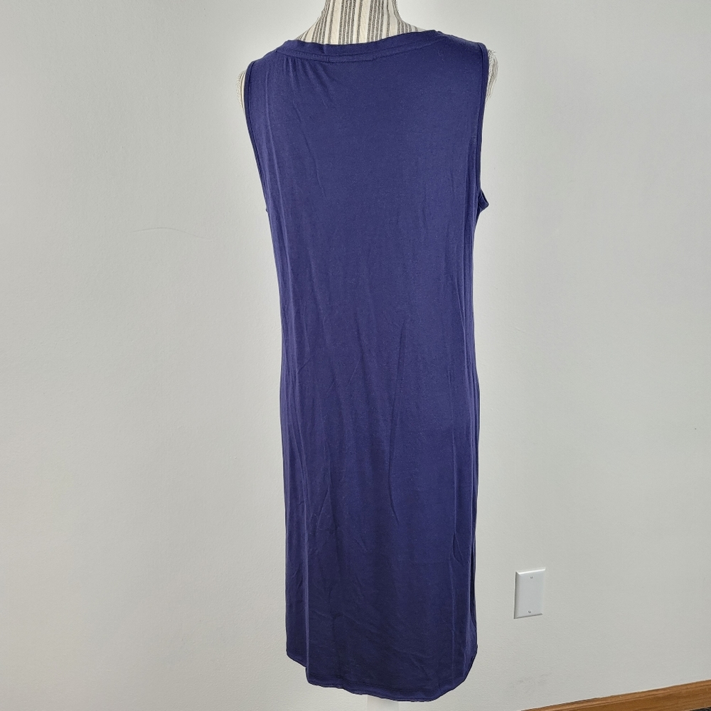 New Anthropologie Saturday Sunday Medium Navy blue sleeveless dress - Picture 4 of 6
